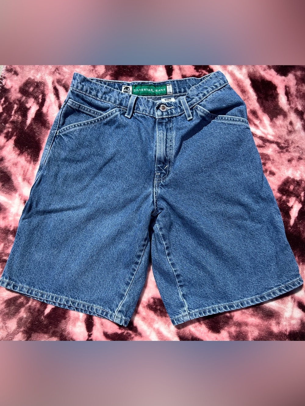 Vintage Levis Silver Tab Carpenter Jean Shorts Student Youth 28 Baggy 90s Y2K